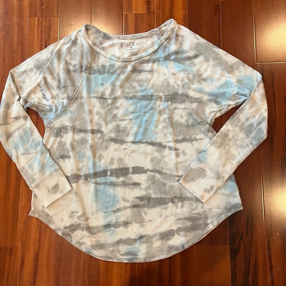 Anthropologie Dolan‎ Tie-dye Long Sleeve Top Crew Neck Raglan Shirt Size XS